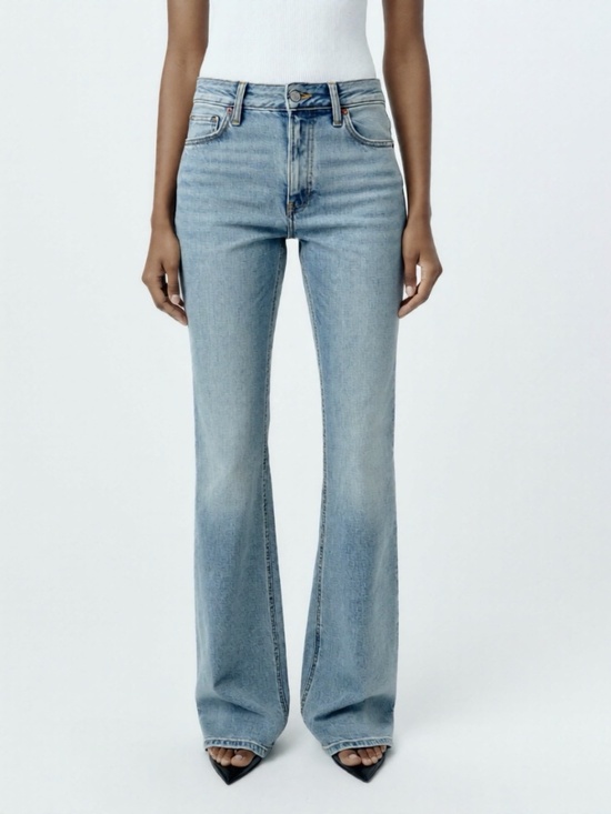 Dynamite Jeans Womens Size 26 Blue Ultra High Rise Flare Leg Hippie Light Wash - Picture 1 of 11